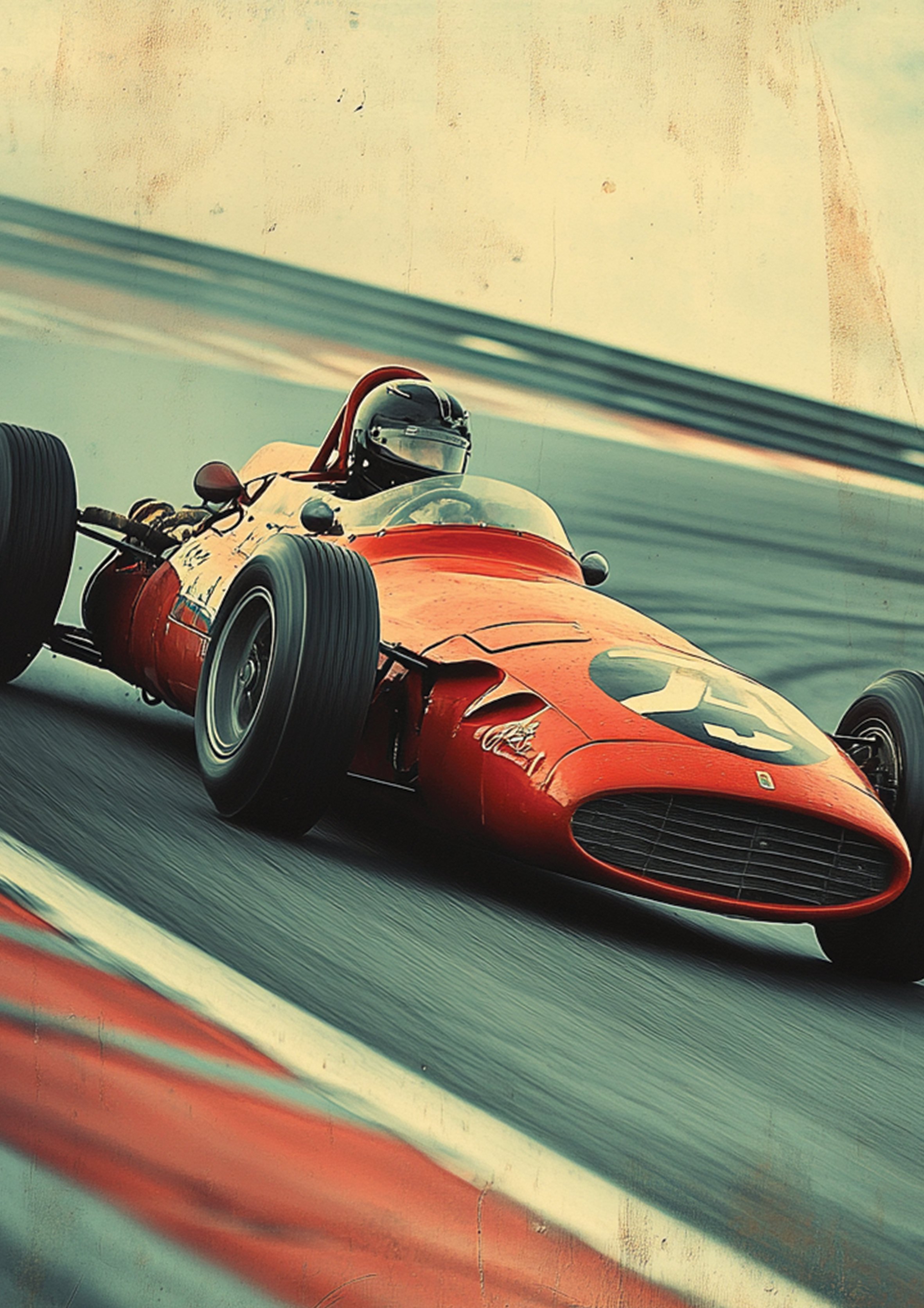 Classic F1 Car metal poster artwork